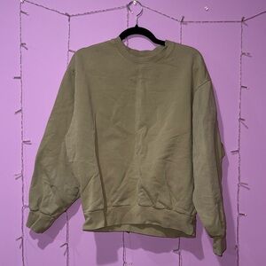 Aritzia Light Olive Green Crewneck Sweatshirt